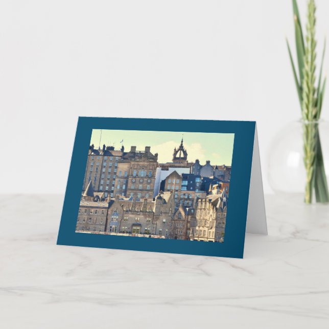 Grußkarte Edinburgh Altstadt Karte (Vorderseite)