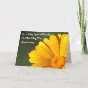Grußkarte - Erste Hochzeitstag Daisy Karte