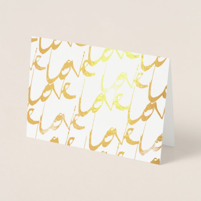 Grußkarte "Etted Foil LIEBE" Folienkarte (Vorderseite)