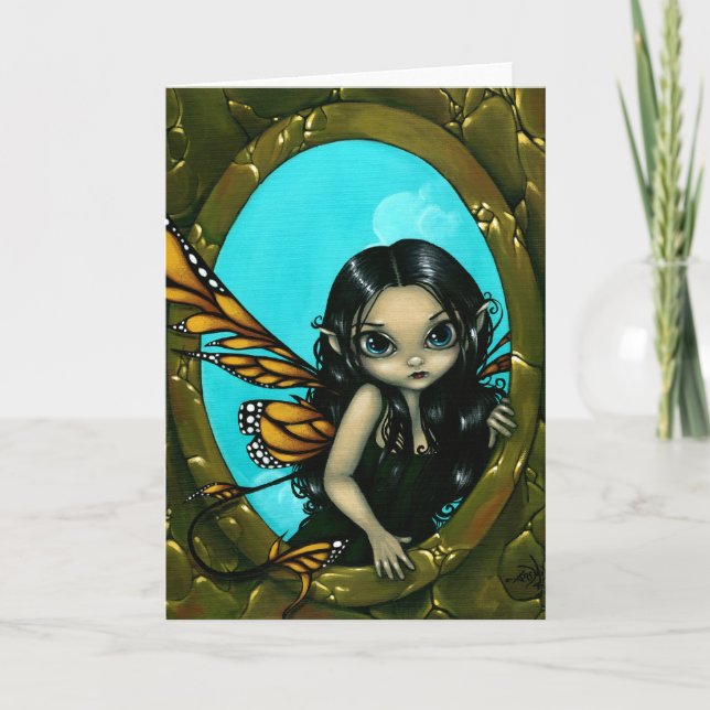 Grußkarte "Fairy in My Window" Karte (Vorderseite)