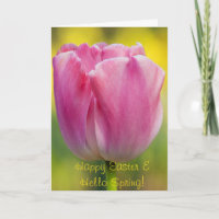 Grußkarte Federpink Tulip