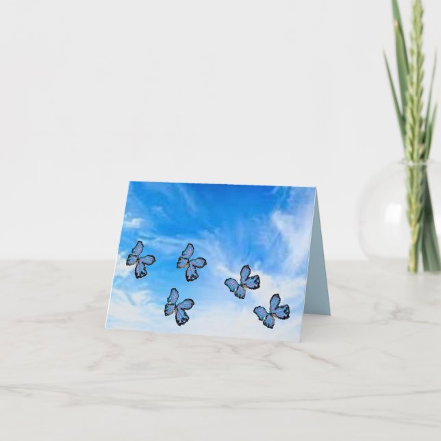 Grußkarte : Freiheit innerhalb des Sky Karte (Vorderseite)