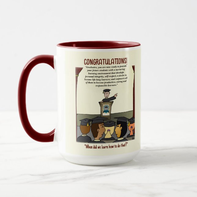 Grußkarte für Absolventen Tasse (Links)