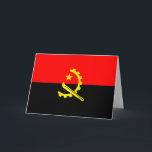 Grußkarte für Angola-Flagge Feiertagskarte<br><div class="desc">angola Fahne Grußkarte. HINWEIS: Sie können den Speichernamen und das Bild auf der Rückseite der Karte entfernen. Klicken Sie einfach auf Bearbeiten und entfernen.</div>