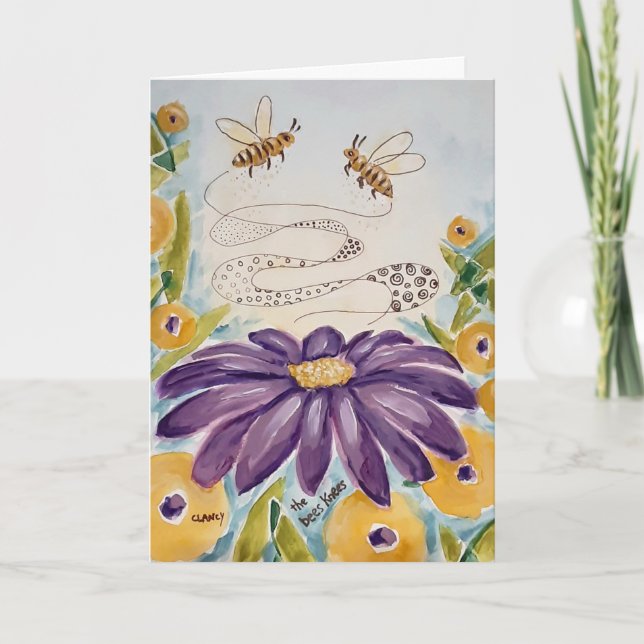Grußkarte für Bienenknochen Feiertagskarte (Vorderseite)