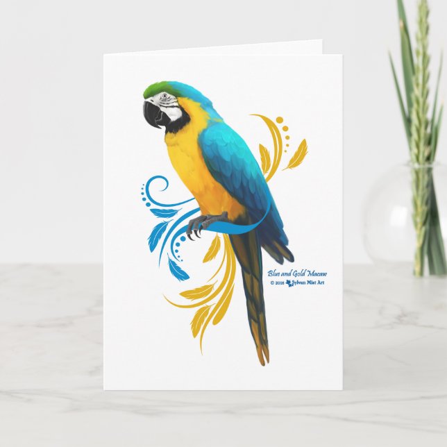 Grußkarte für Blau und Gold Karte (Vorderseite)