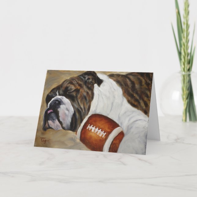 Grußkarte für Bulldog Karte (Vorderseite)