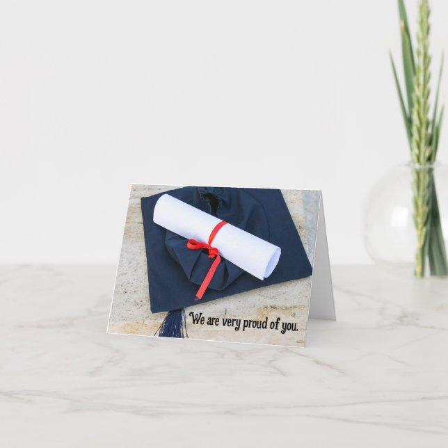 Grußkarte für Cap and Diploma Abschluss Karte (Vorderseite)