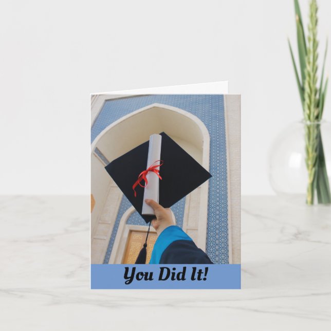 Grußkarte für Cap and Diploma Grad Karte (Vorderseite)