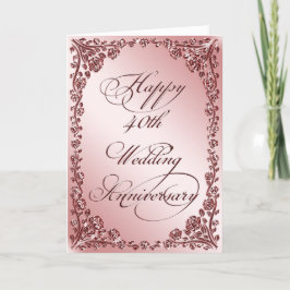 Grußkarte für das 40. Hochzeitstag Karte