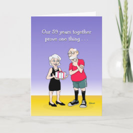 Grußkarte für das 59. Hochzeitstag Karte