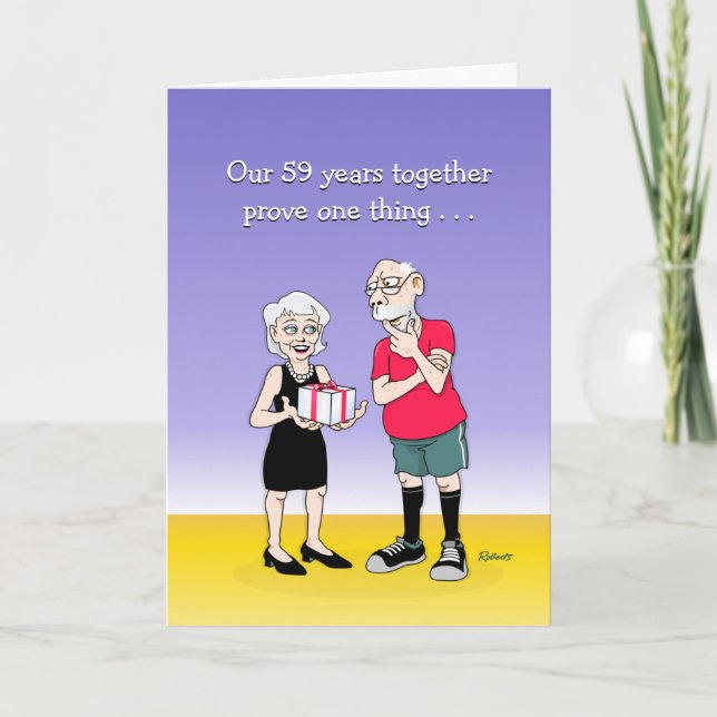 Grußkarte für das 59. Hochzeitstag Karte (Vorderseite)
