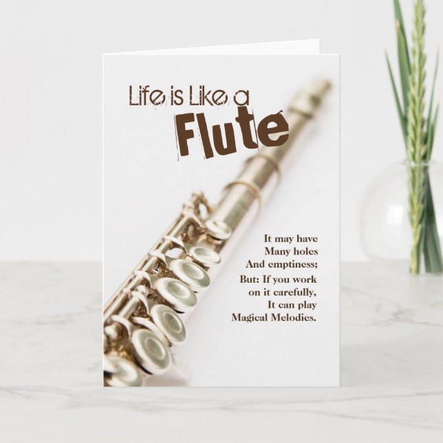Grußkarte für das Flute Zitat Karte (Vorderseite)