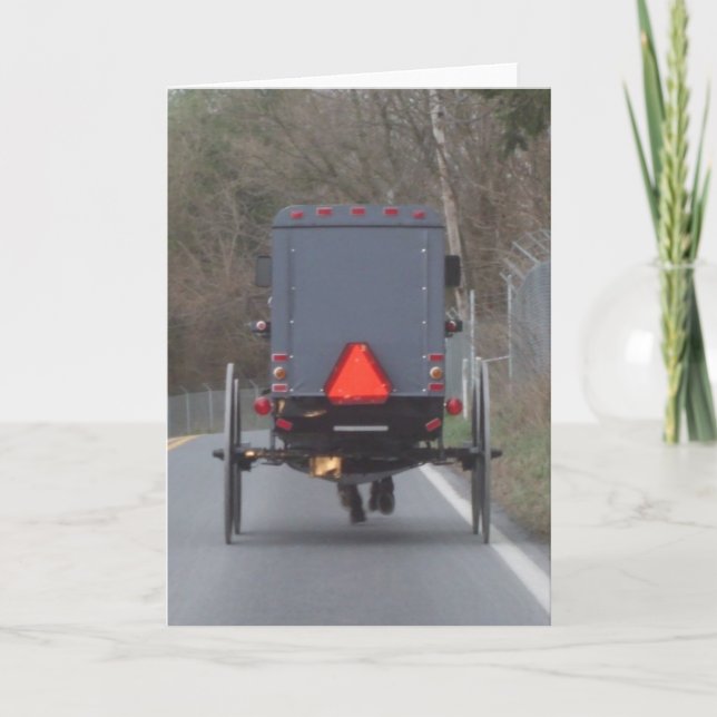 Grußkarte für das Pferd und die Buggy Karte (Vorderseite)