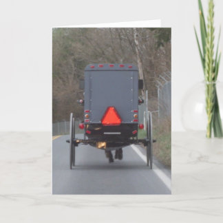 Grußkarte für das Pferd und die Buggy Karte