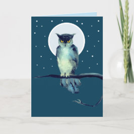 Grußkarte für das Starry Owl Blank Karte