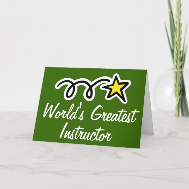 Grußkarte für den beststen Lehrer der Welt Karte (Vorderseite)