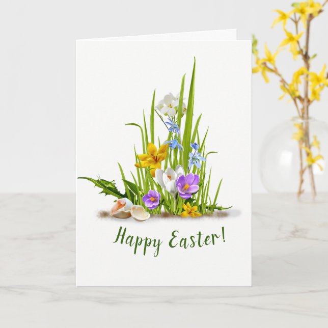 Grußkarte für den blühenden Oster Karte (Gelbe Blume)