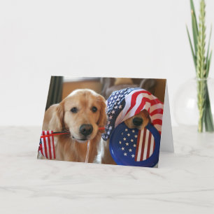 Grußkarte für den Golden Retriever Independence Da Karte
