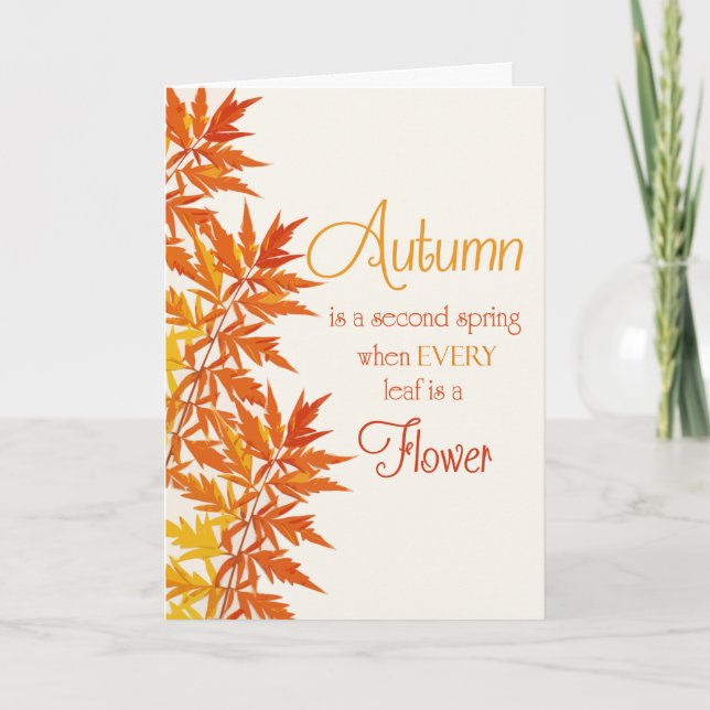 Grußkarte für den Herbst Karte (Vorderseite)