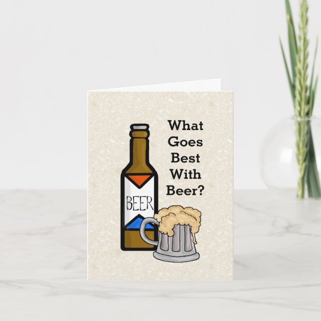 Grußkarte für den nationalen Biertag Karte (Vorderseite)