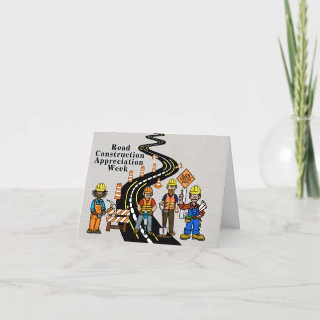 Grußkarte für den Straßenbau Karte (Vorderseite)