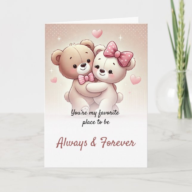 Grußkarte für den Teddy Bear Liebe Karte (Vorderseite)