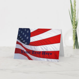 Grußkarte für die amerikanische Wave Flag 2 Karte