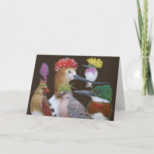 Grußkarte für die Funny-Vogelgruppe Karte