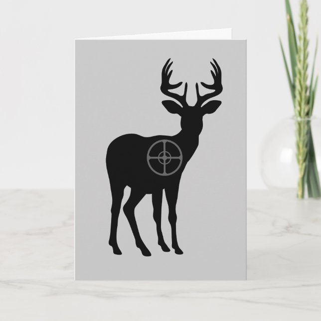 Grußkarte für die Hirschjagd - Leere Karte (Vorderseite)