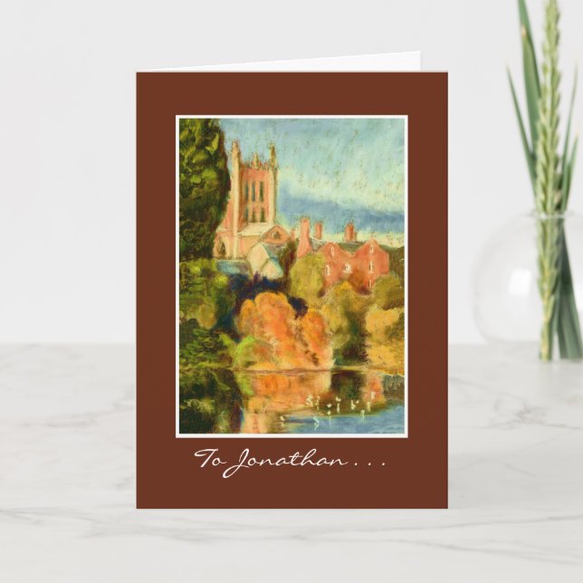 Grußkarte für die Kunst, Kathedrale Karte (Vorderseite)