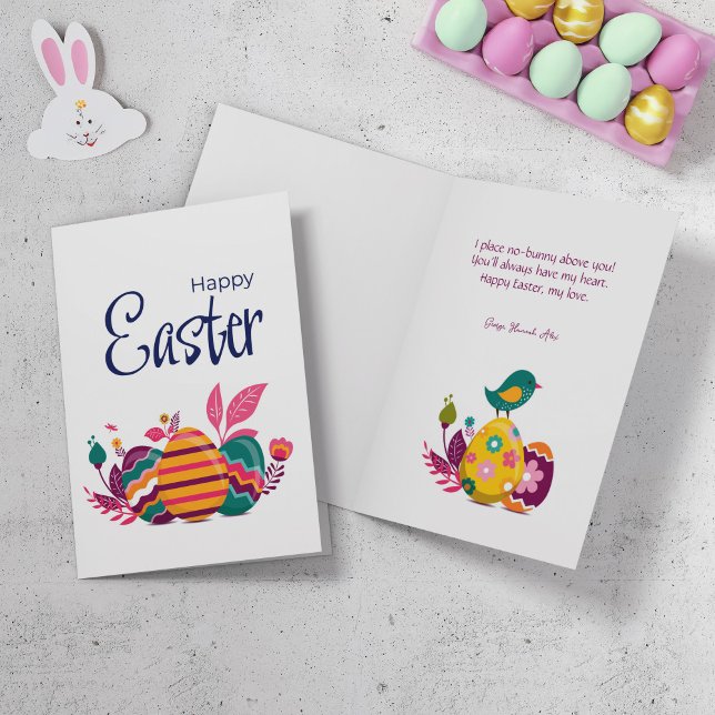 Grußkarte für die Ostersaison. Feiertagskarte (Von Creator hochgeladen)