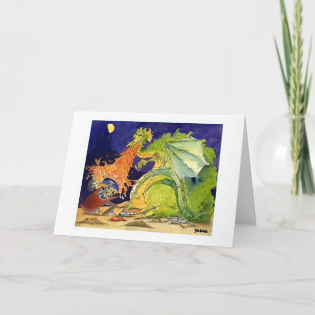 Grußkarte für Drachen Karte (Vorderseite)