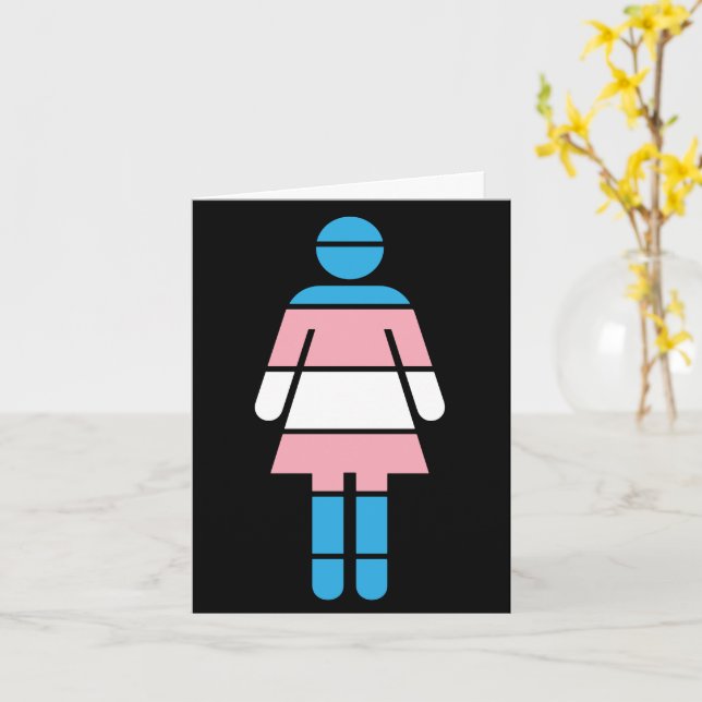 Grußkarte für eine Transfrau Karte (Gelbe Blume)