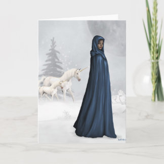 Grußkarte für Einhornhalter Karte