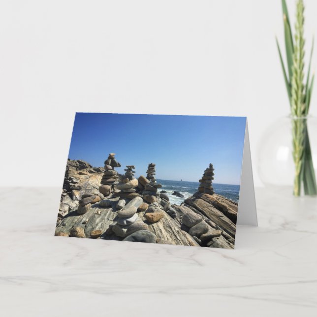 Grußkarte für Felsen am Meer (innen leer) Karte (Vorderseite)