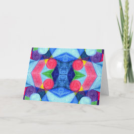 Grußkarte für geometrische Skittles Karte