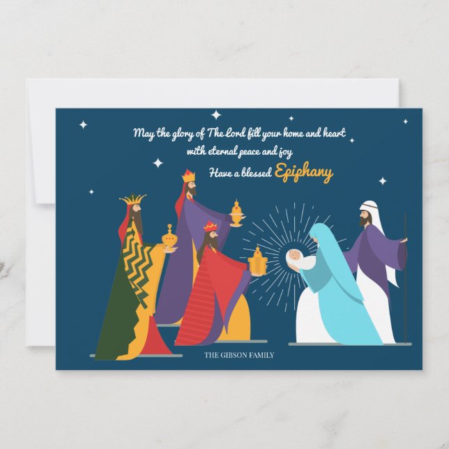 Grußkarte für gesegnete Epiphany Feiertagskarte (Vorderseite)