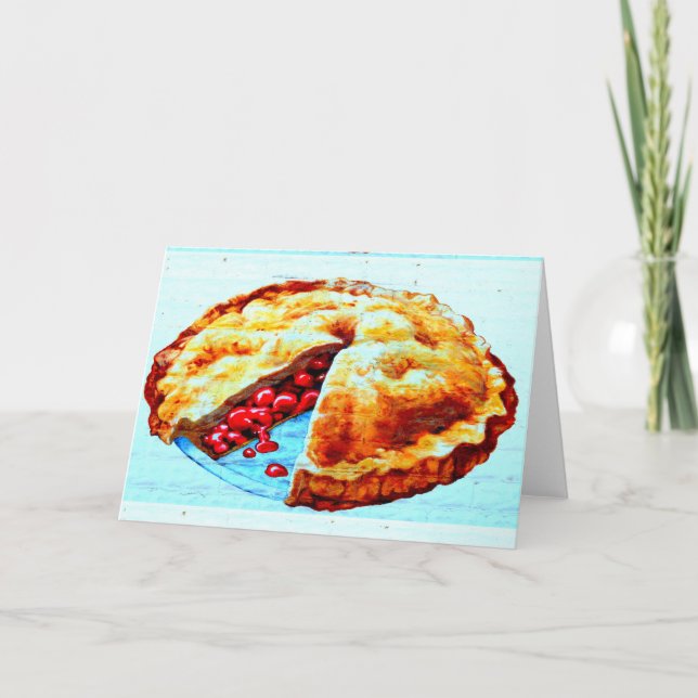 Grußkarte für hausgemachte Kirschkuchen Karte (Vorderseite)