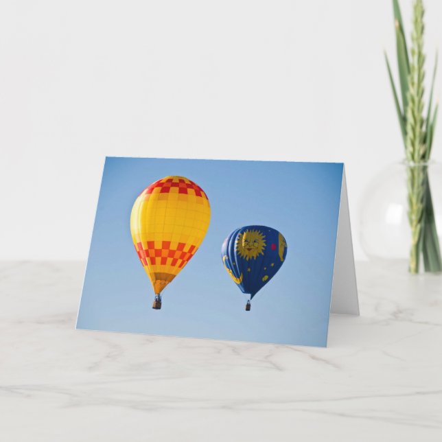 Grußkarte für Heißluftballons Karte (Vorderseite)
