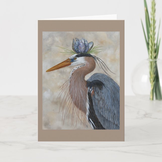 Grußkarte für Heron Royalty Karte (Vorderseite)