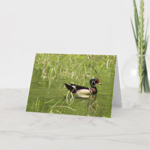 Grußkarte für Holzente Karte