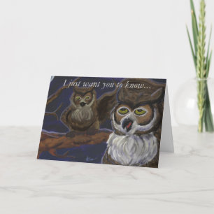 Grußkarte für Hoot Owl geben Karte