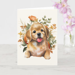 Grußkarte für Hunde, niedliche Welpen-Postkarte fü Karte