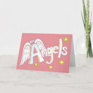 Grußkarte für inspirierende Word-Angeln Feiertagskarte