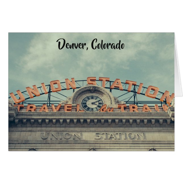 Grußkarte für Jeden Anlaß der Denver-Gewerkschaft- (Vorderseite (Horizontal))