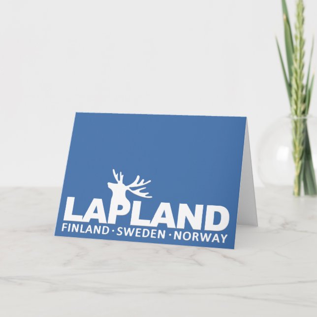 Grußkarte für LAPLAND Karte (Vorderseite)