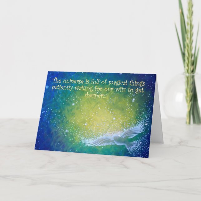 Grußkarte für leere Kunst, originale Kunstgalaxie Karte (Vorderseite)