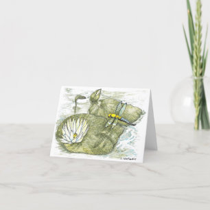 Grußkarte für Lily Pad und Dragonfly Karte
