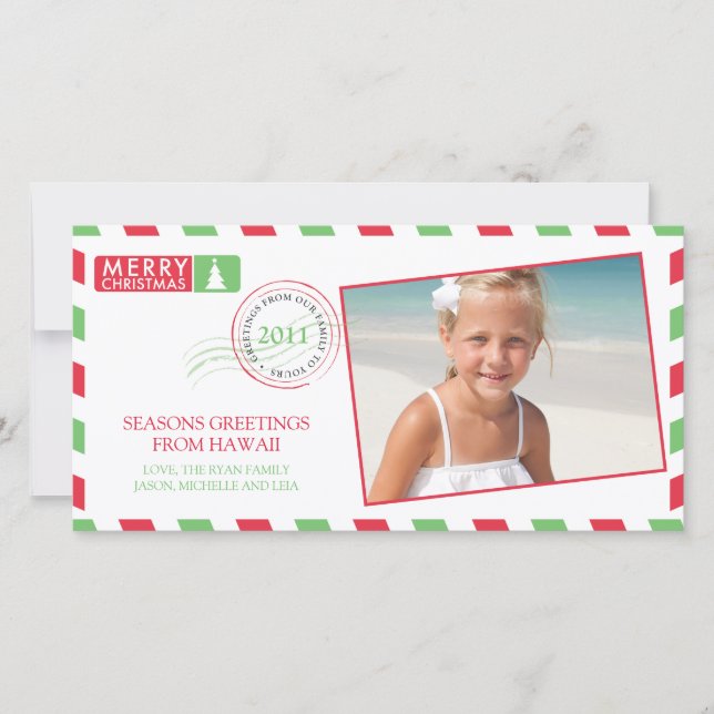 Grußkarte für Luftpost Feiertagskarte (Vorderseite)